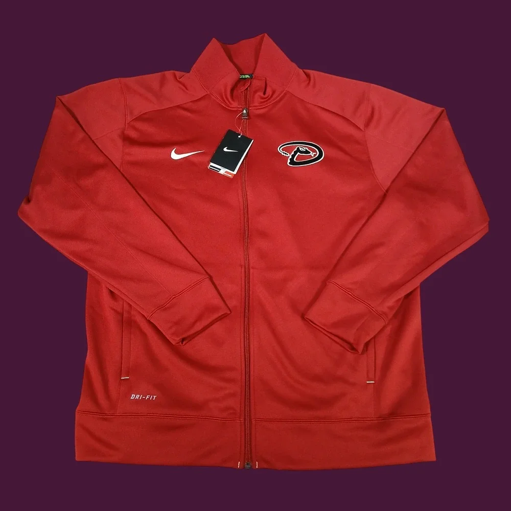 Nike MLB Arizona Diamondbacks Track Jacket Mens XL Crimson Red NEW